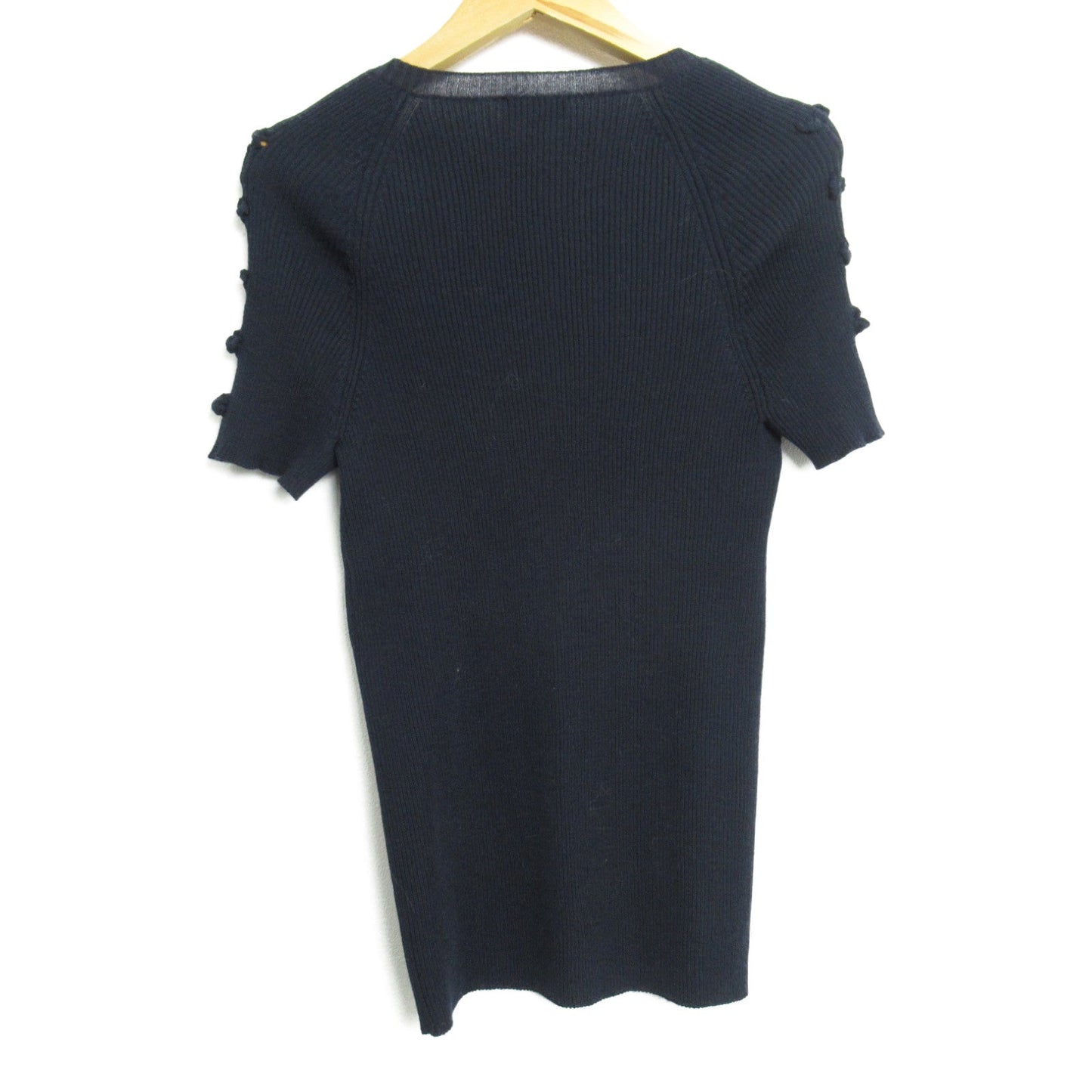 Chanel Half-Hand   Tops Wool  Navy P57026K07446