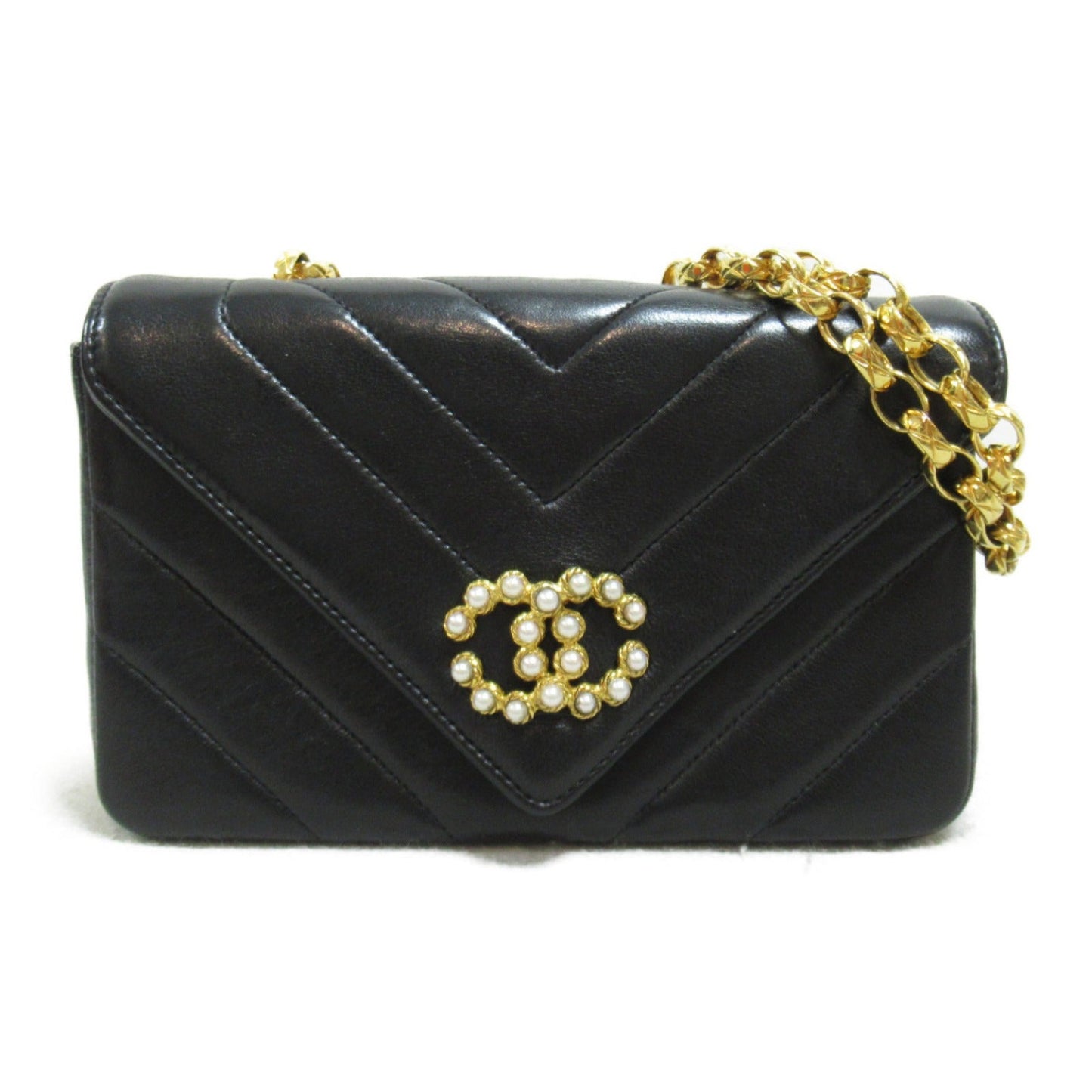 Chanel Chanel V Stitch Chain Shoulder Bag Shoulder Bag   Black