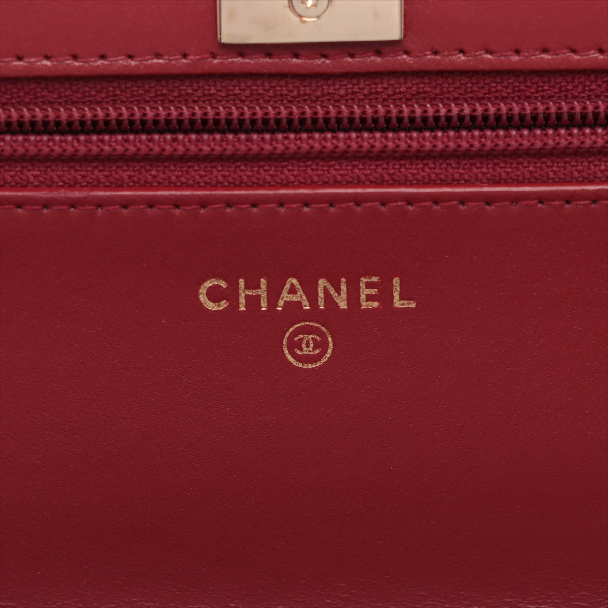 Chanel Matrasse in Chain Wallet Red G