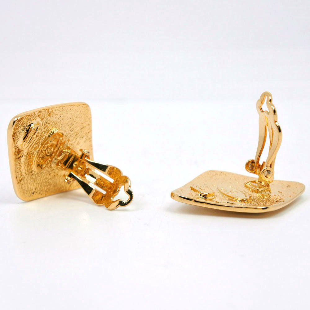 【Suale  OFF】Chanel CHANEL Earring Coco G  Gold Square  18.5g  【Supersale】 A Ranked Earring    & Buy