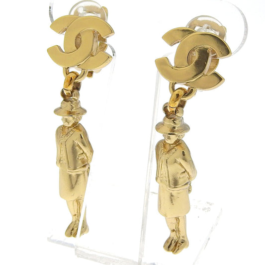 【Suale  OFF】 【CHANEL】 Chanel Mademoiselle Coco Doormotif G  02P  Earring 【Supersale】 A+ Ranked Earring