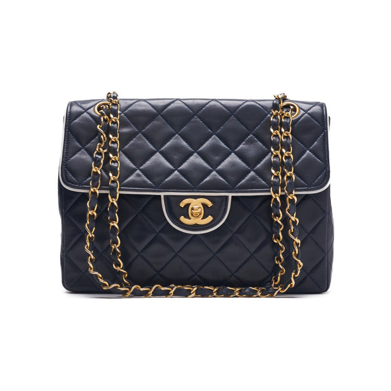 Chanel Matrasse Bicycle Chain Shoulder  Navyx White  Shoulder Bag Mini Shoulder Bag  Bag Hybrid 【 Delivery】  Yabok Online