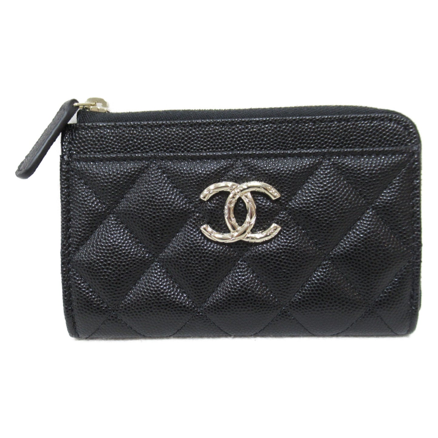 CHANEL Fragment Box Card Box Card Box Accessories Caviar S  Black  AP3982 B16267