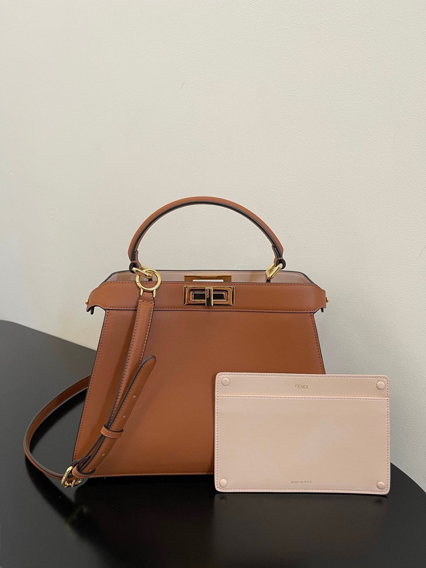 Fendi Peekaboo ISeeU Petite Brown Small Bag For Woman 20cm/8in