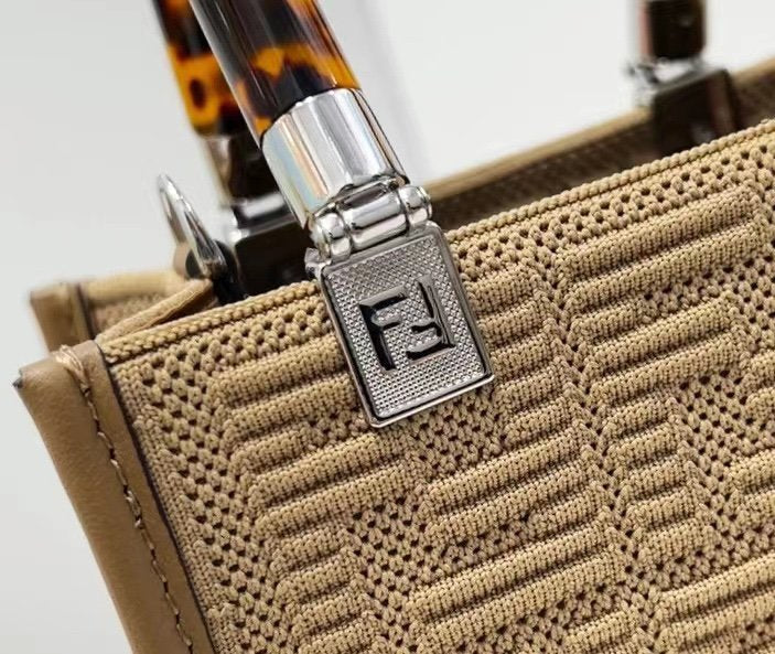 Fendi Mini Sunshine Shopper Beige