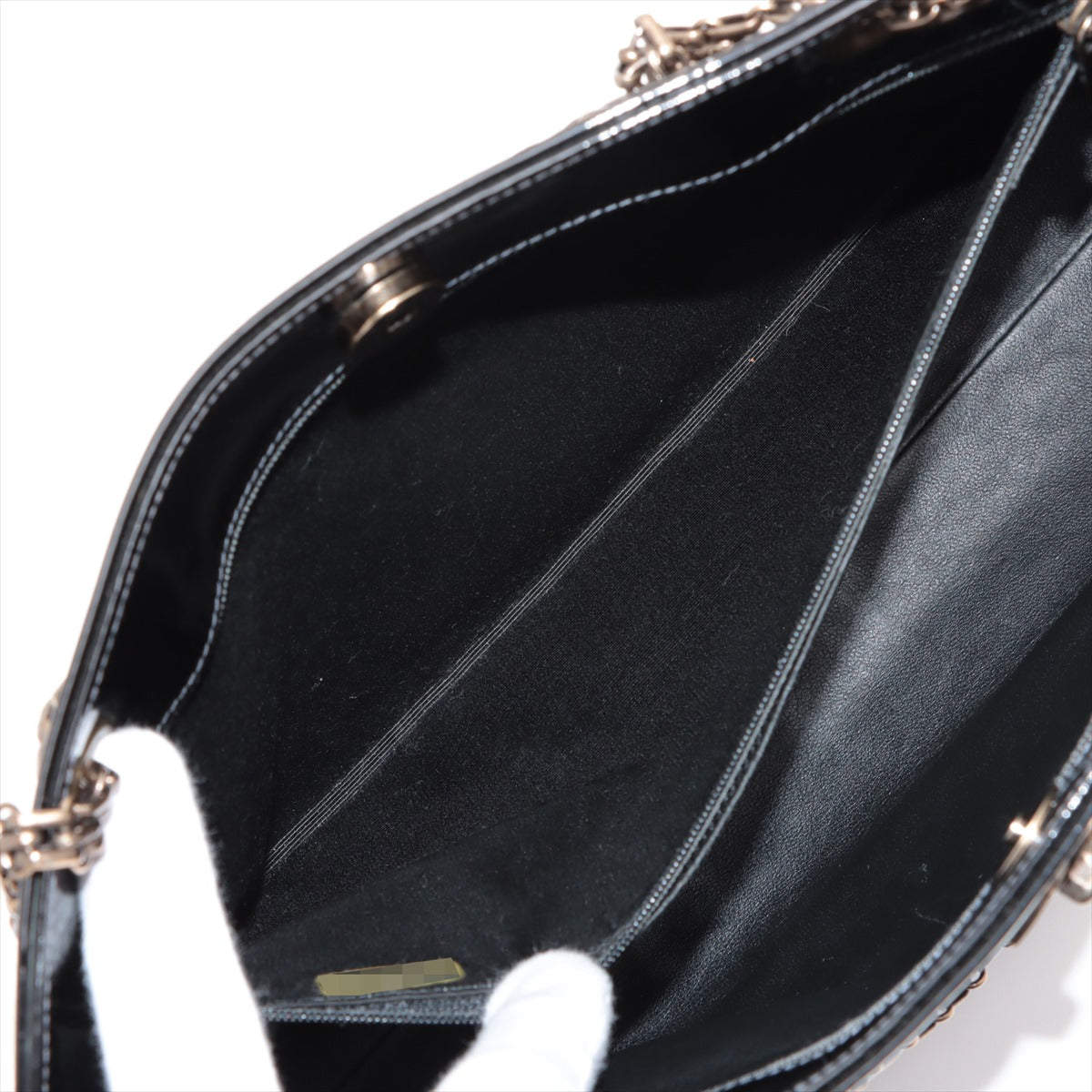 Chanel Coco Patent Leather Chaintot Bag Black G  6th