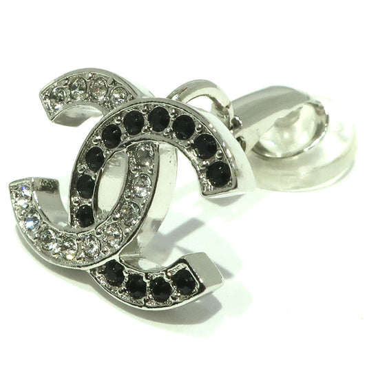 Chanel Earring Coco B22 Jewelry Accessories Silver Black   Box