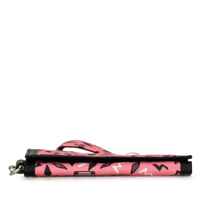 Saint Laurent Radio Three Fold Wallet 586279 Pink Black Nylon  Saint Laurent