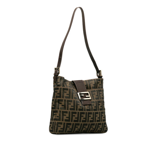 FENDY ZUCKA MANMABACKET HANDBACK 26727 Brown canvas leather ladies FENDI