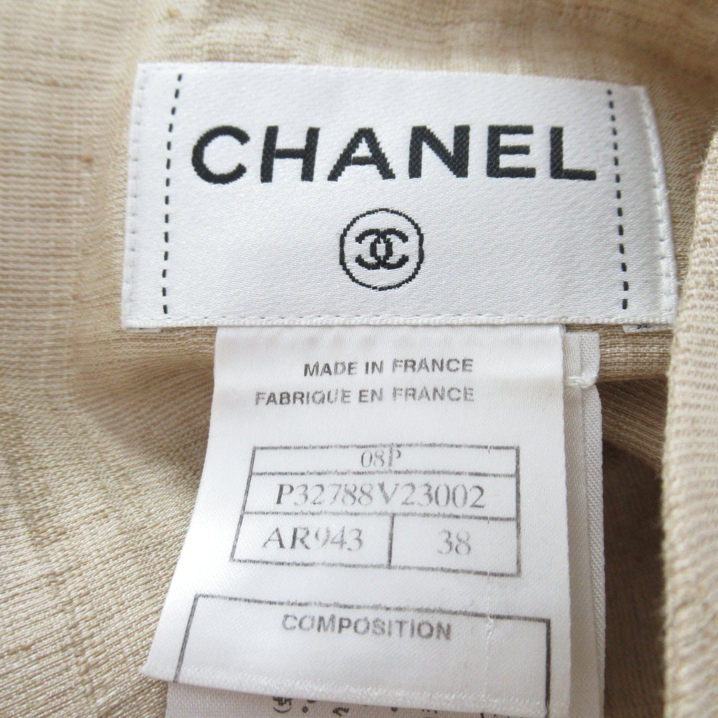 Chanel One Earrings One Piece  Tops Linen  Beige P32788V23002