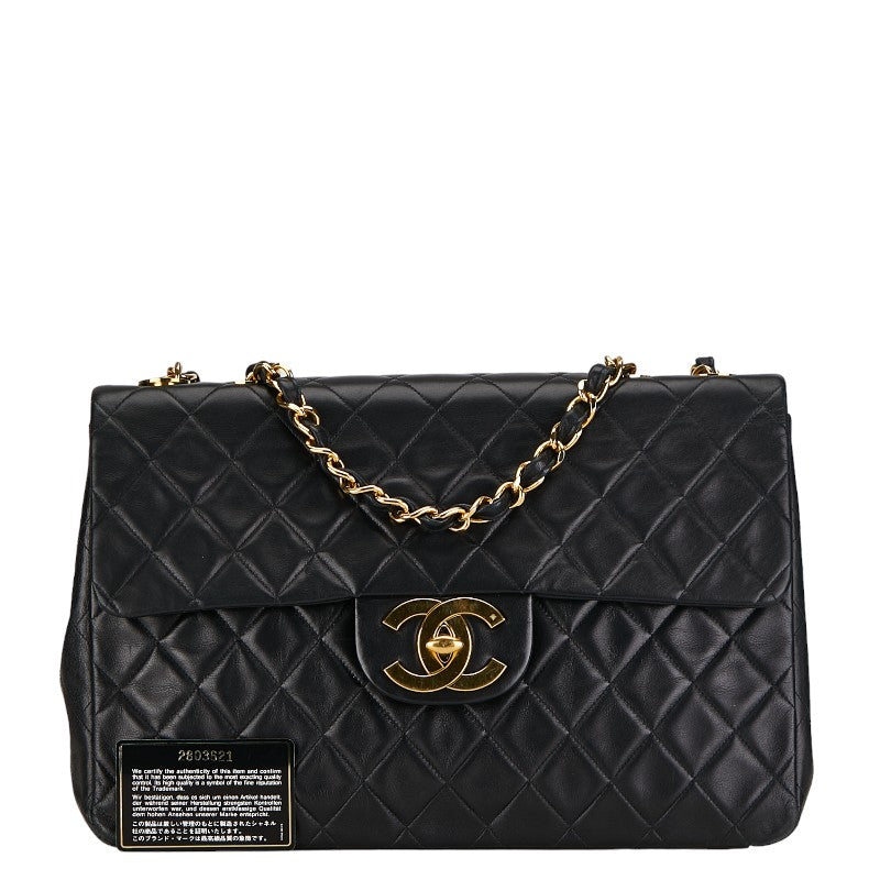 Chanel Matrasse Coco Double Flap Chain Shoulder Bag Black G   CHANEL