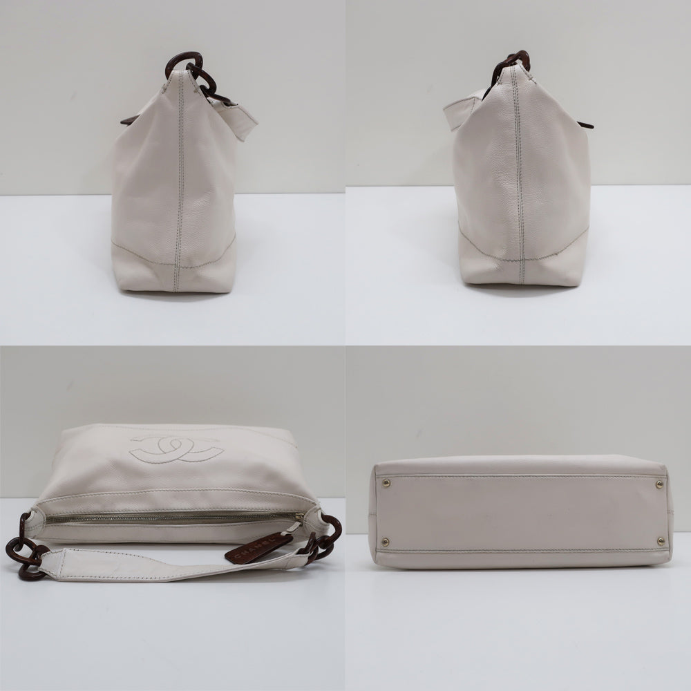 Chanel One-Shoulder Bag White Wood-Shoulder White Wood-Shoulder White Wood-Shoulder White Wood-Shoulder White White White White White White White White White White White White White White White White White