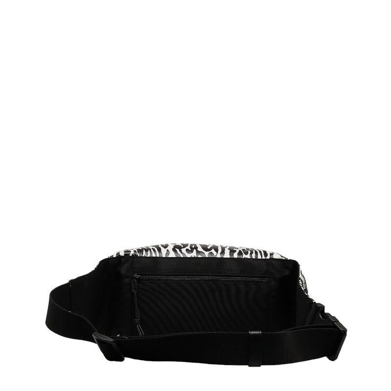 Saint Laurent Belt Bag in Nylon White Black 581375