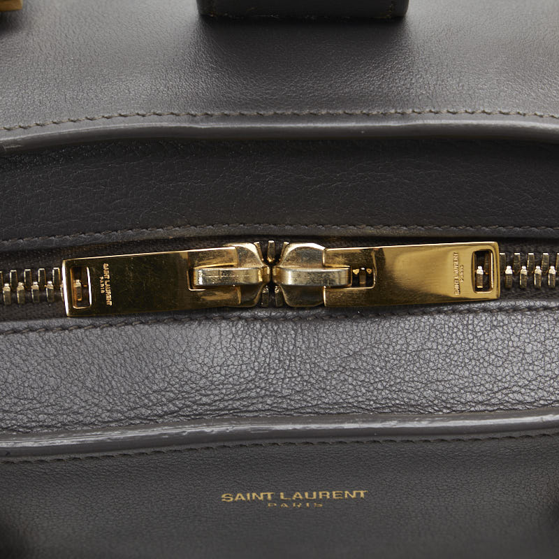 Saint Laurent Business Bag Briefcase in Calf Leather Grey CLD357395