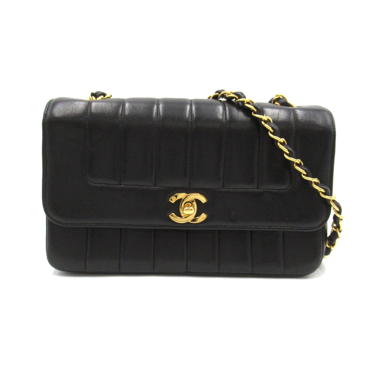 CHANEL CHANEL Mademoiselle Chain Shoulder Chain Sheldon Bag  Black Sheldon