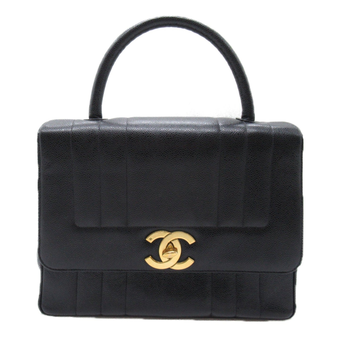 Chanel Mademoiselle Line Handbag Handbag Handbag Caviar S  Black Ladies