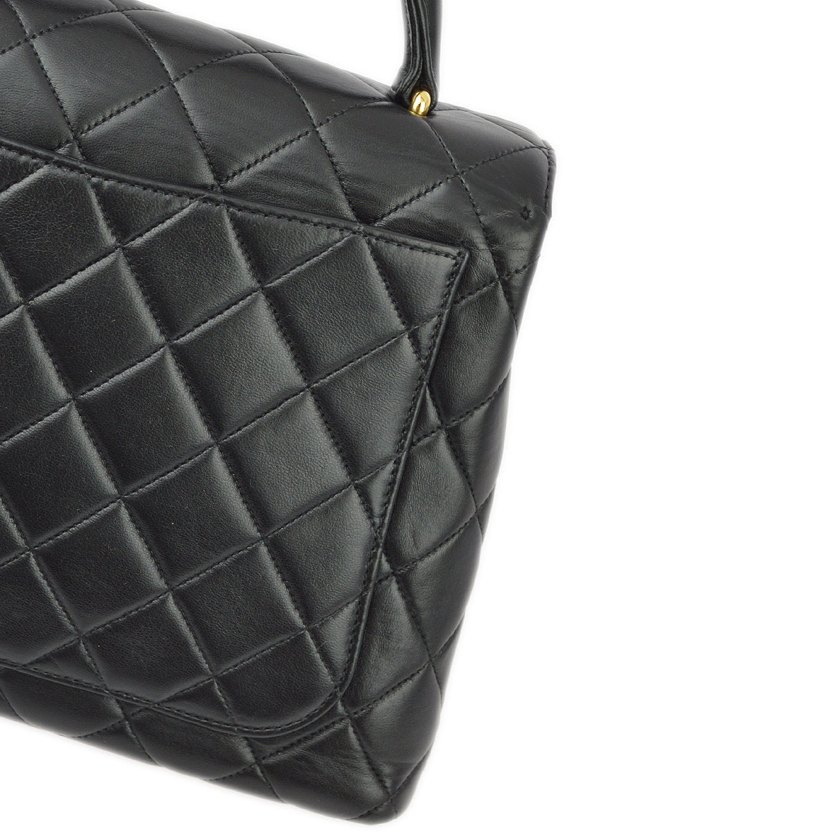 Chanel Black Lambskin Kelly Handbag