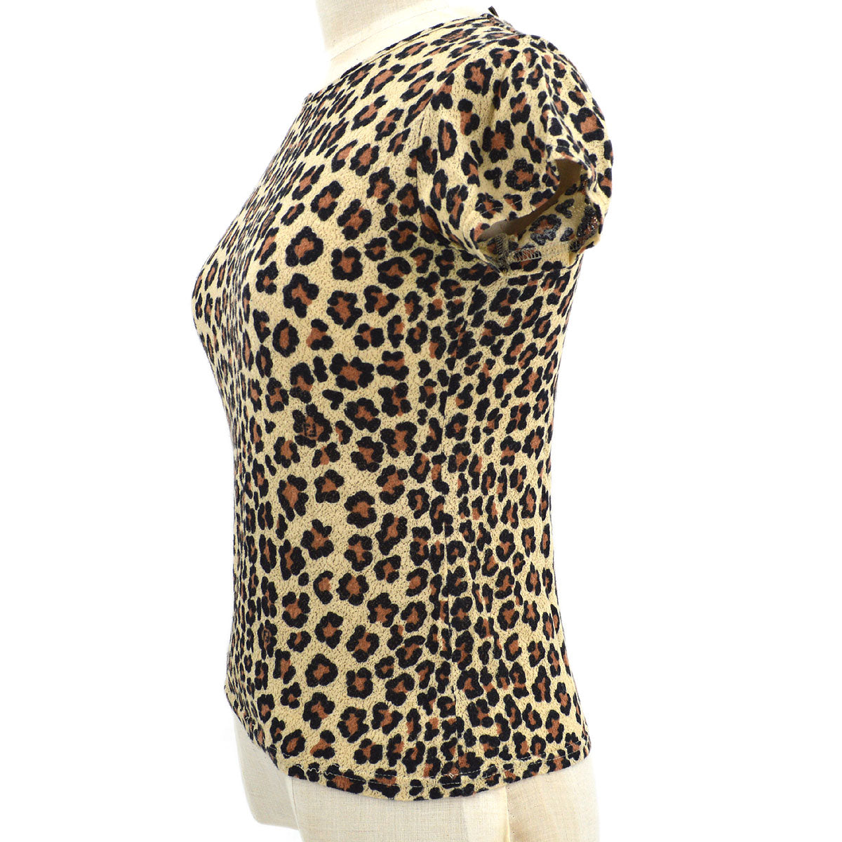 FENDI 1980s Leopard T-Shirt Beige #42