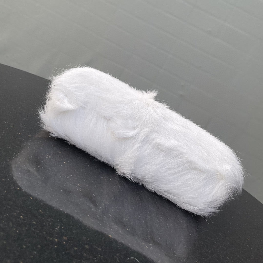 Fendi Fendirst Small White Fox Fur Bag For Woman 26cm/10in