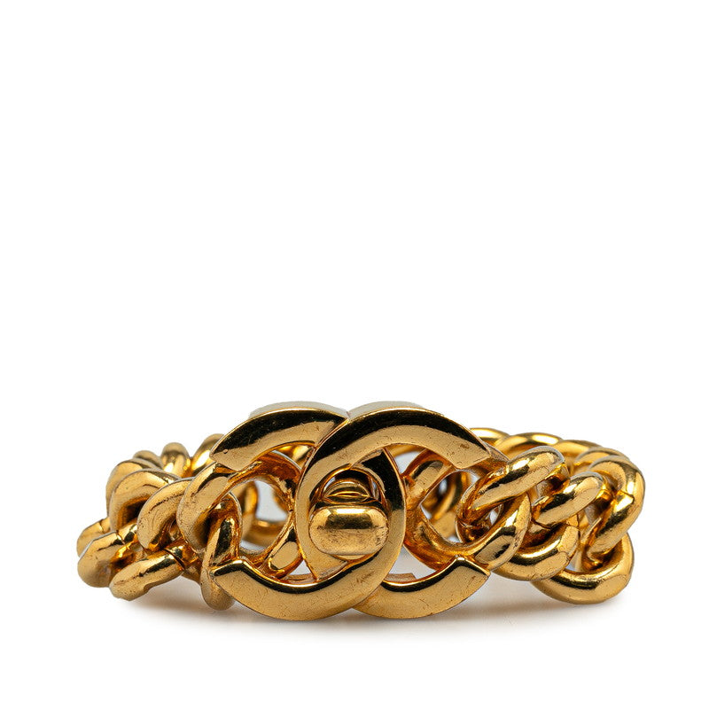 Chanel Vintage Coco Turn-Lock Chain Bracelet Bangle G   CHANEL