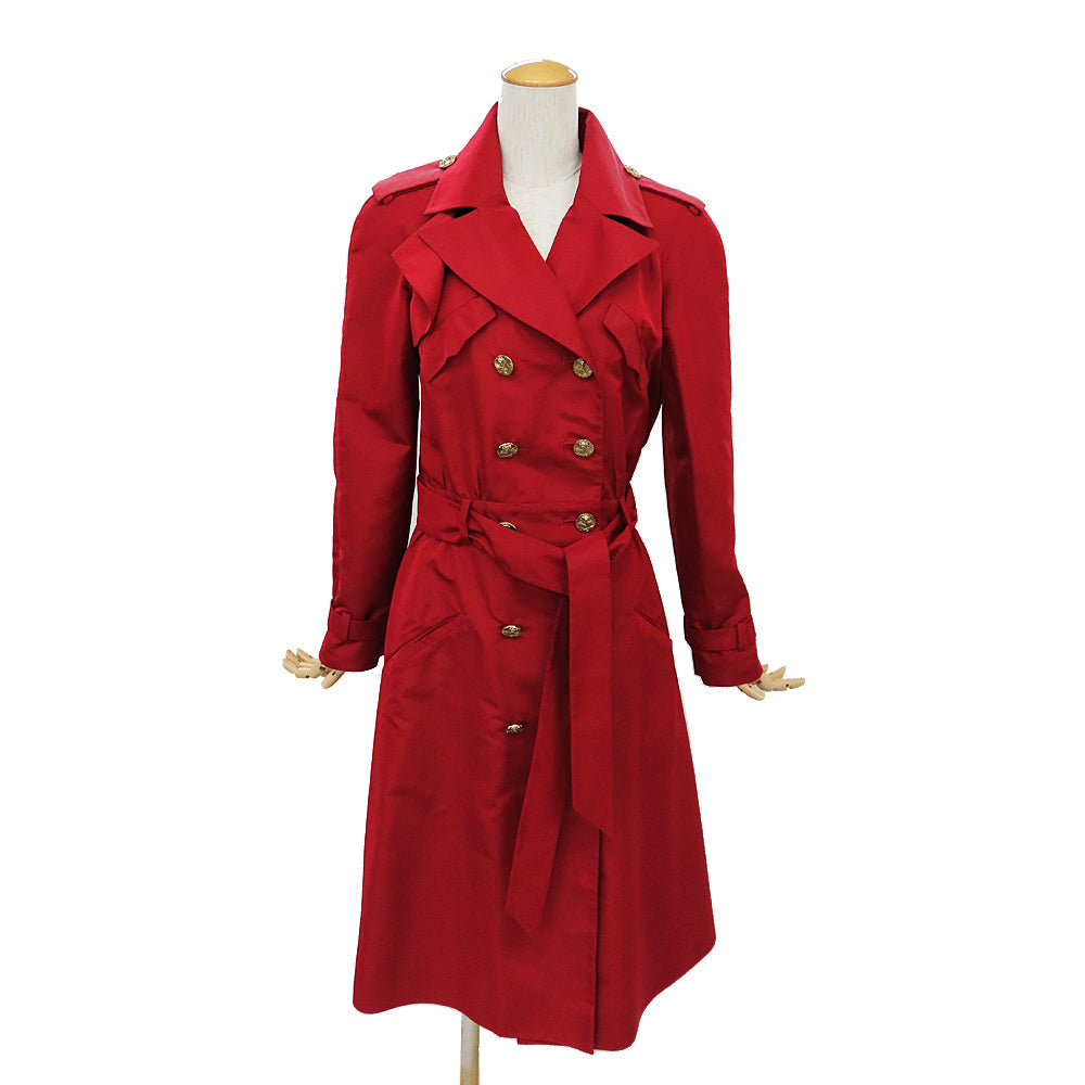 Chanel Trendy Coat  10C P37216V24958 Rouge Silk 34 Apparel  Fashion Ladies