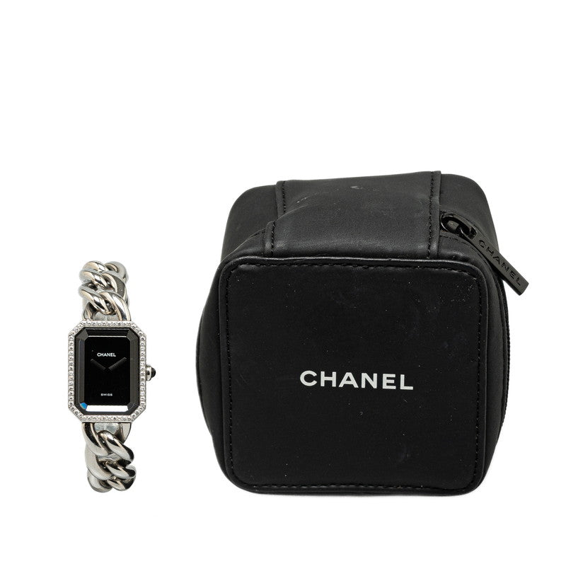 Chanel Premium Beezel Diamond  Size S H0495 Quartz Black  Stainless Steel  CHANEL