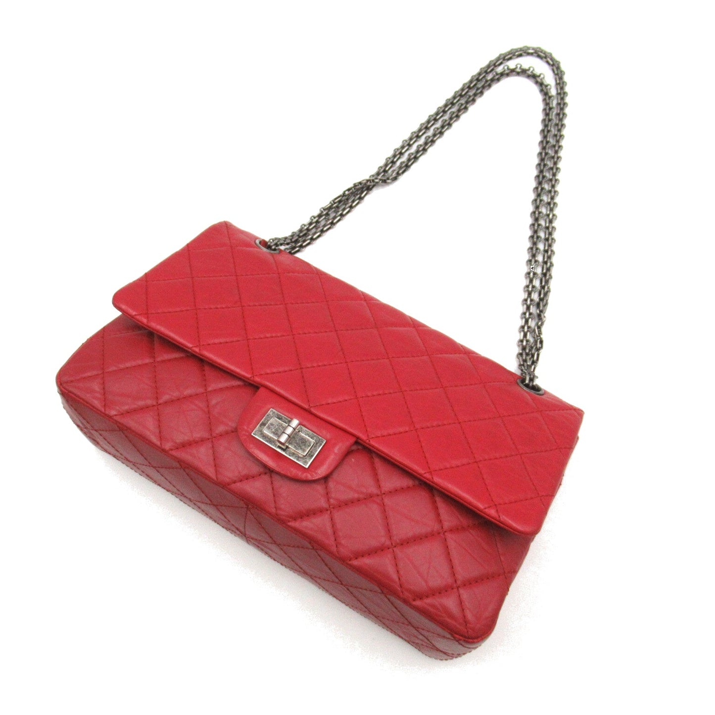 CHANEL 2.55 Chain Shoulder Bag  Red 2.55 Chain Shoulder