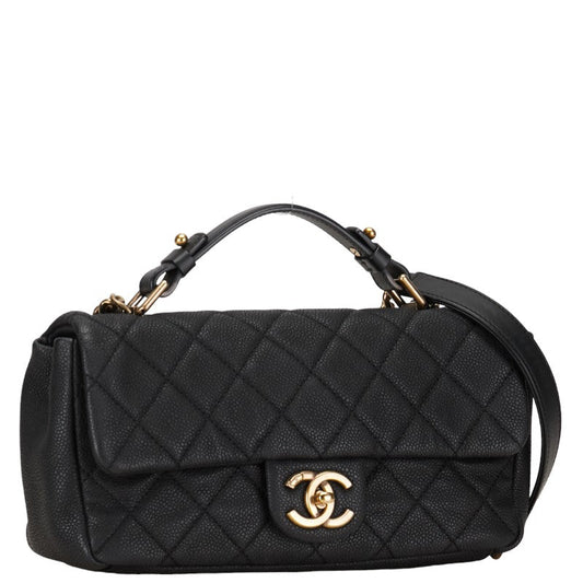 Chanel Matrasse 25 Coco Handbag Chain Shoulder Bags Black G Caviar S  Chanel