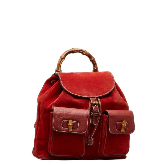 GUCCI Gucci 003 58 0016 Lux Daypack Sweat/Leather Red Lady Sweat