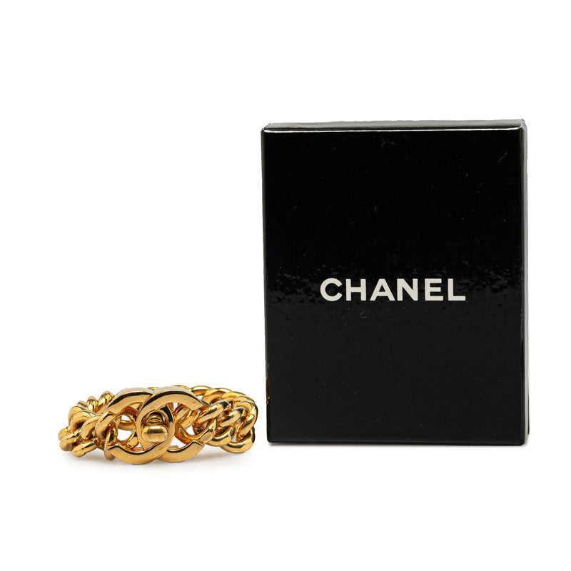 Chanel Vintage Coco Turn-Lock Chain Bracelet Bangle G   CHANEL