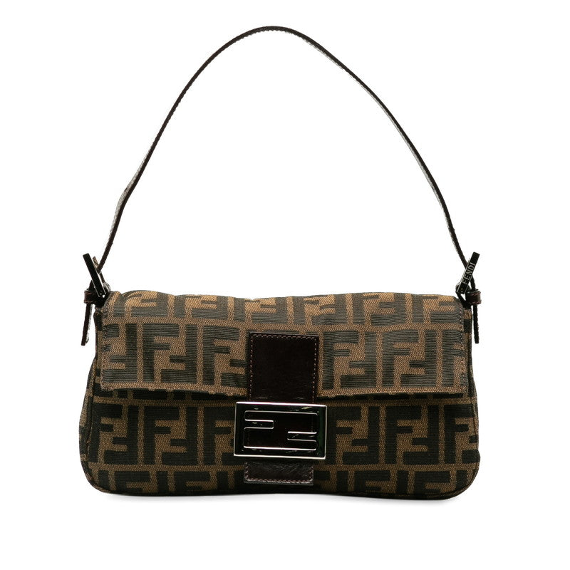 FY ZUCKA MANMABACKET HANDBACK Brown canvas leather ladies FENDI