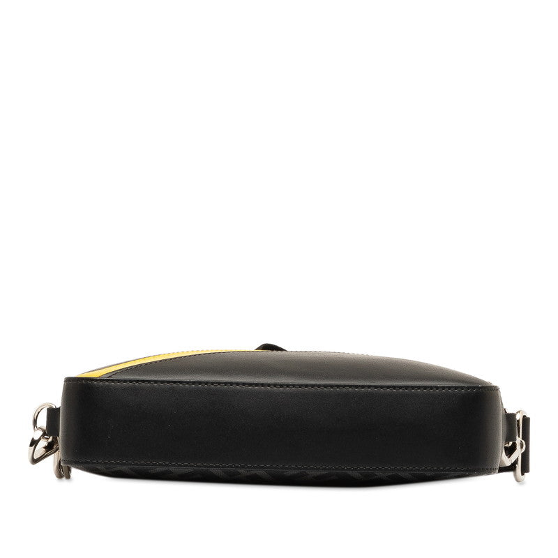 Fendi Zucca Cam Slipper Shoulder Bag 7M0286 Black Yellow PVC Leather Men FI 【Handy】 FENDI