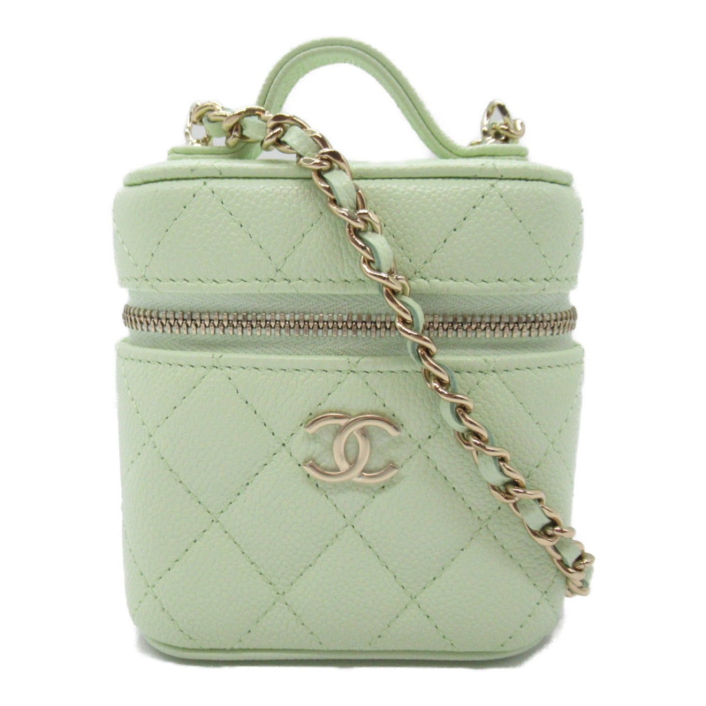 Chanel Chanel Vanity Chain Shoulder Bag Caviar S  Green Light Green AP2503