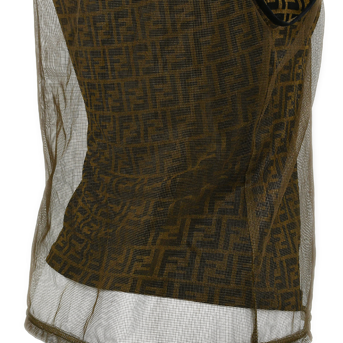 Fendi Zucca Sleeveless Tops Brown #44