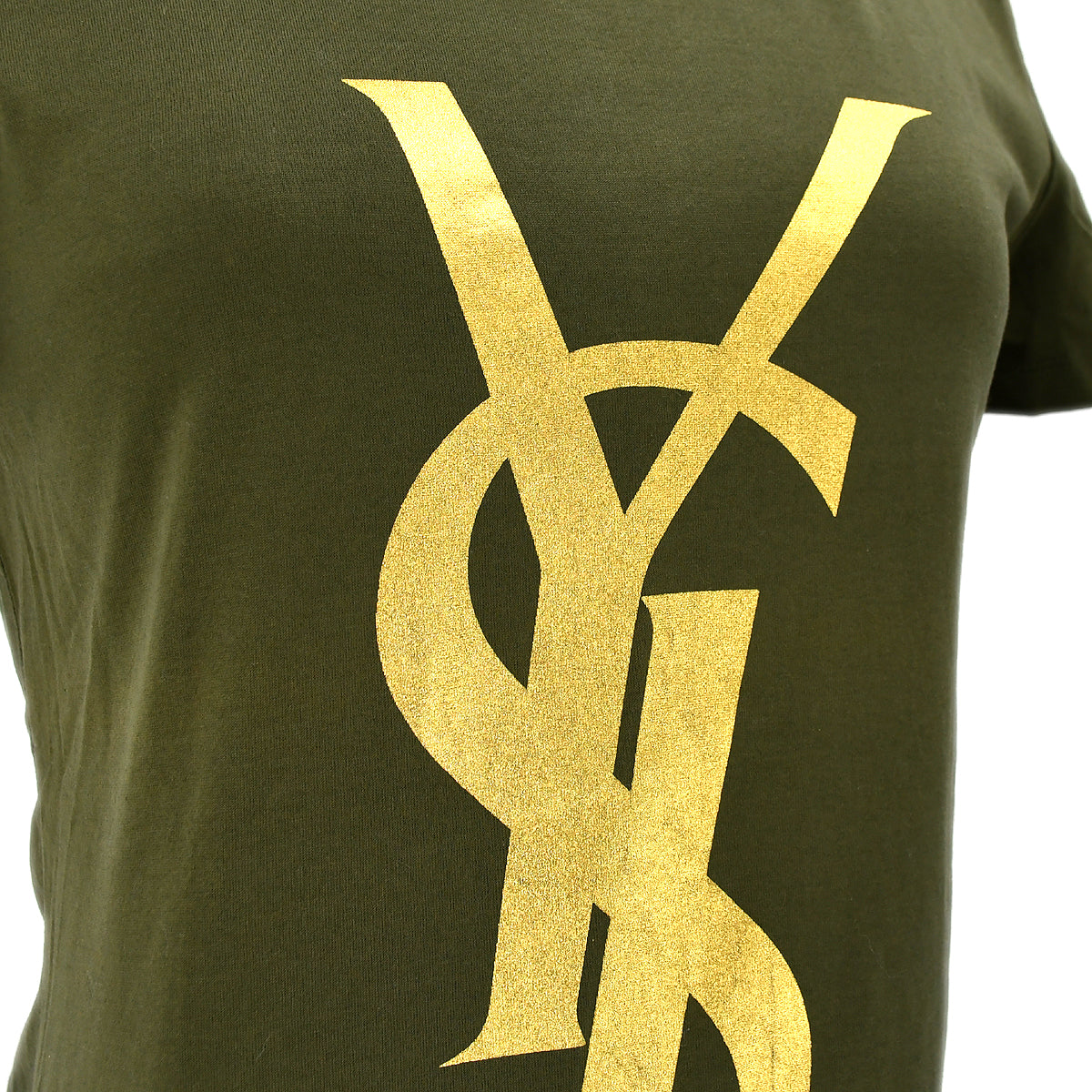 Yves Saint Laurent YSL-print cotton T-shirt #XS