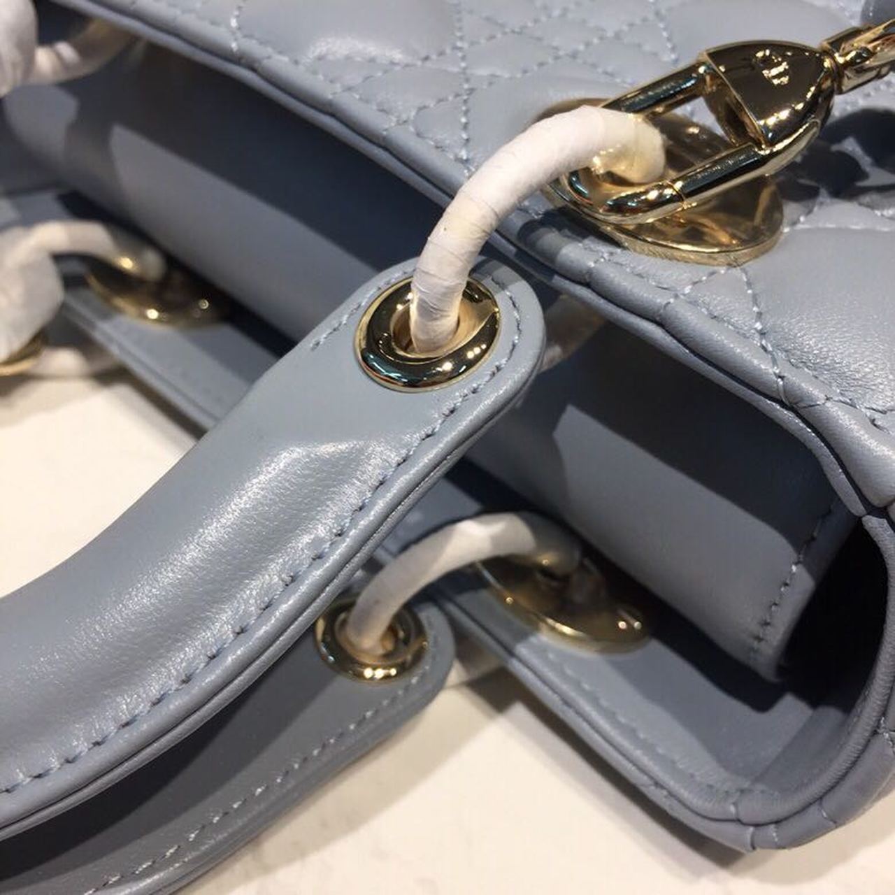 Christian Dior Small Lady My ABCBag Denim Blue Cannage