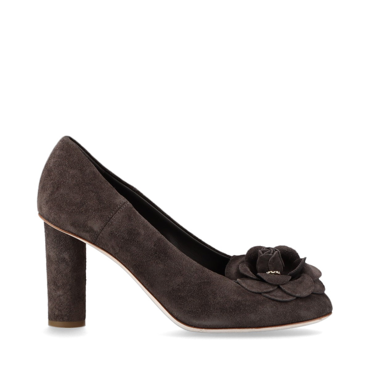 Chanel Coco Suede Pump EU39.5  Gr G32166 Camelia Pearl