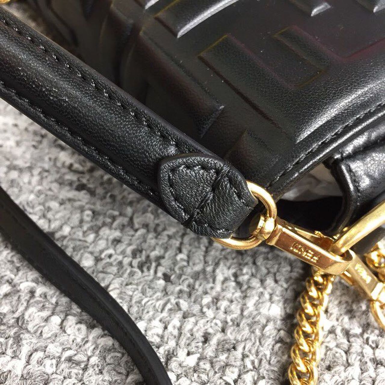 Fendi Baguette Nappa Black Crossbody Bags