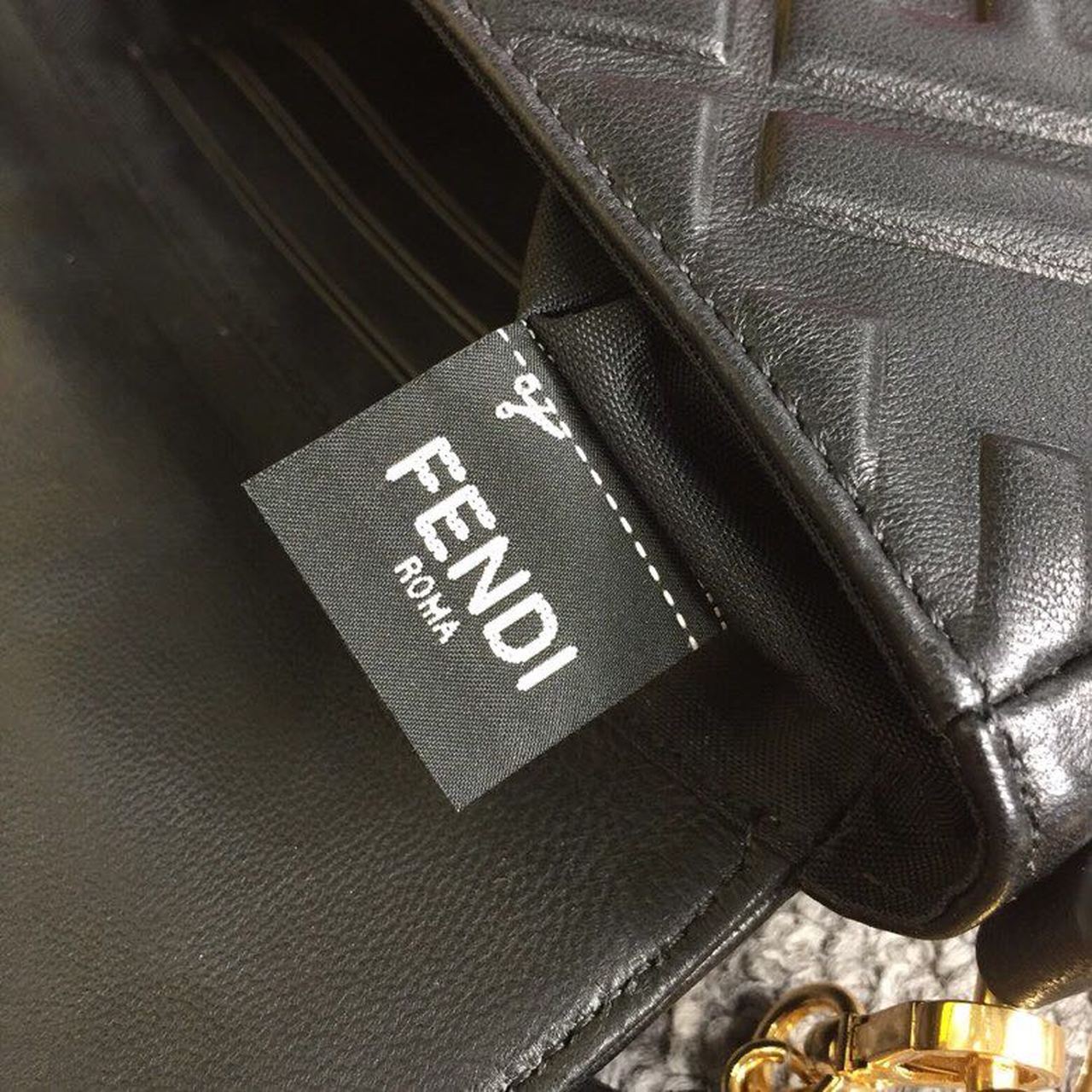 Fendi Baguette Nappa Black Crossbody Bags