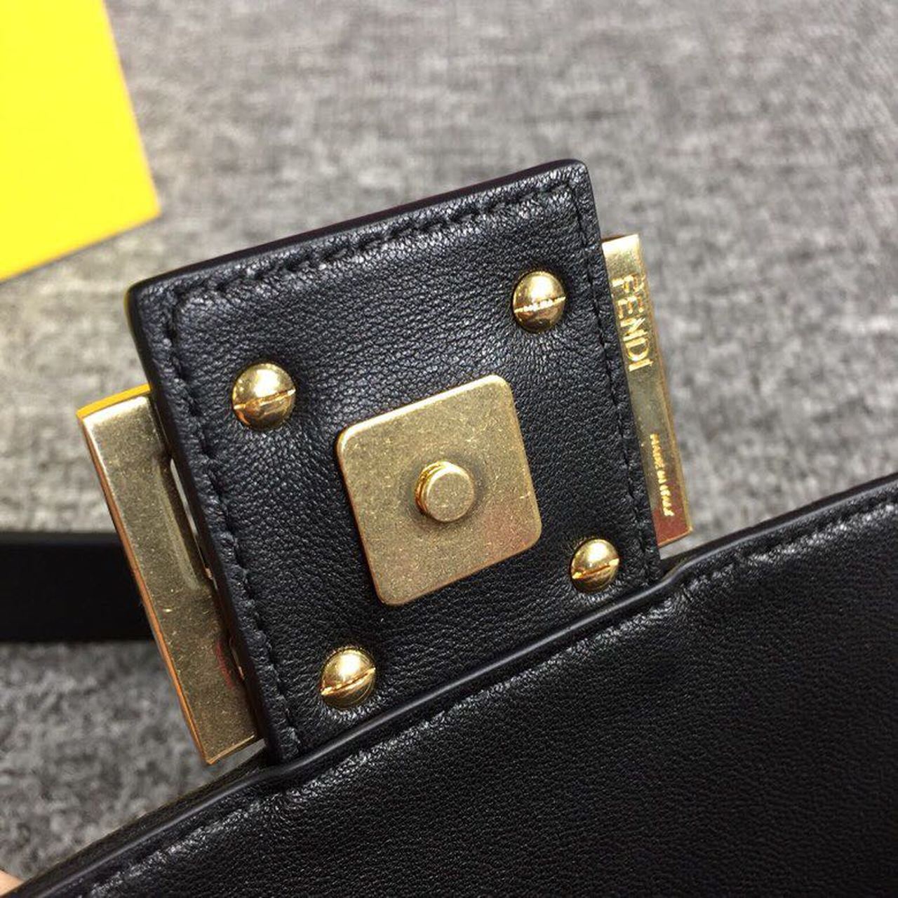 Fendi Baguette Nappa Black Crossbody Bags