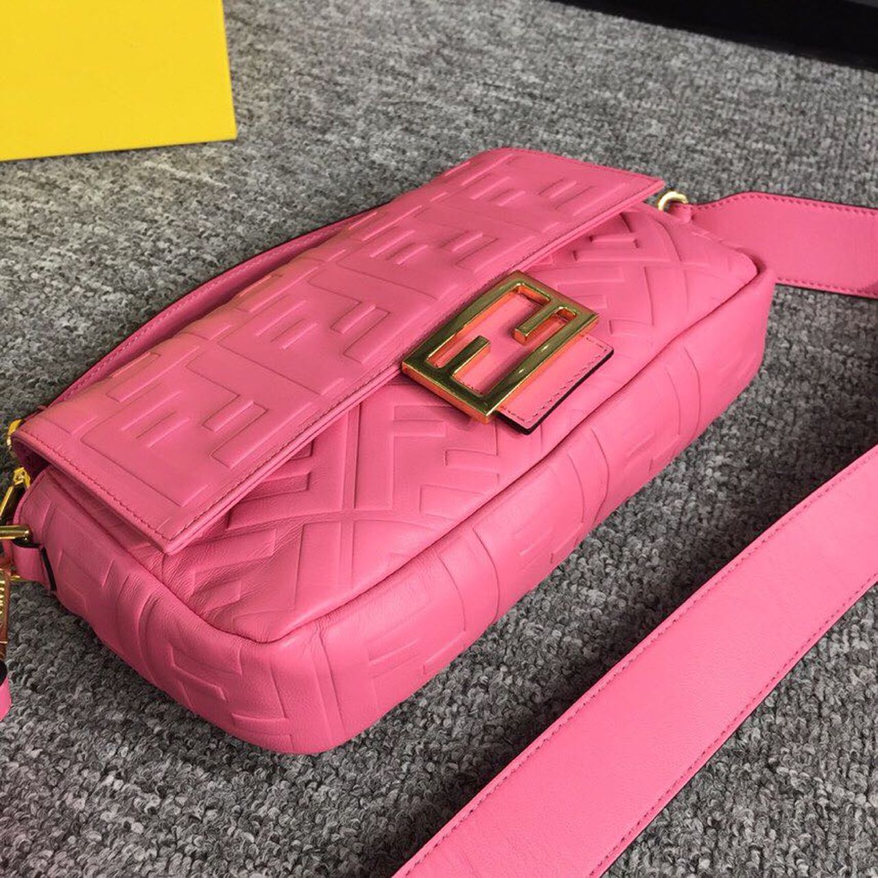 Fendi Baguette Nappa Pink Crossbody Bags