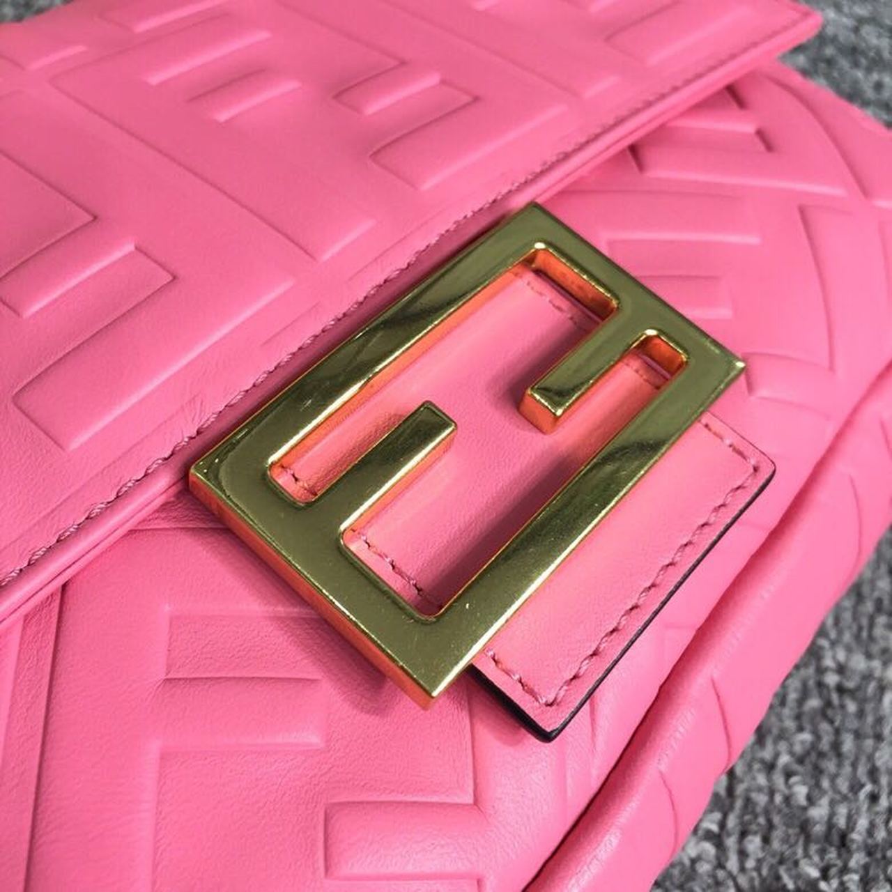 Fendi Baguette Nappa Pink Crossbody Bags