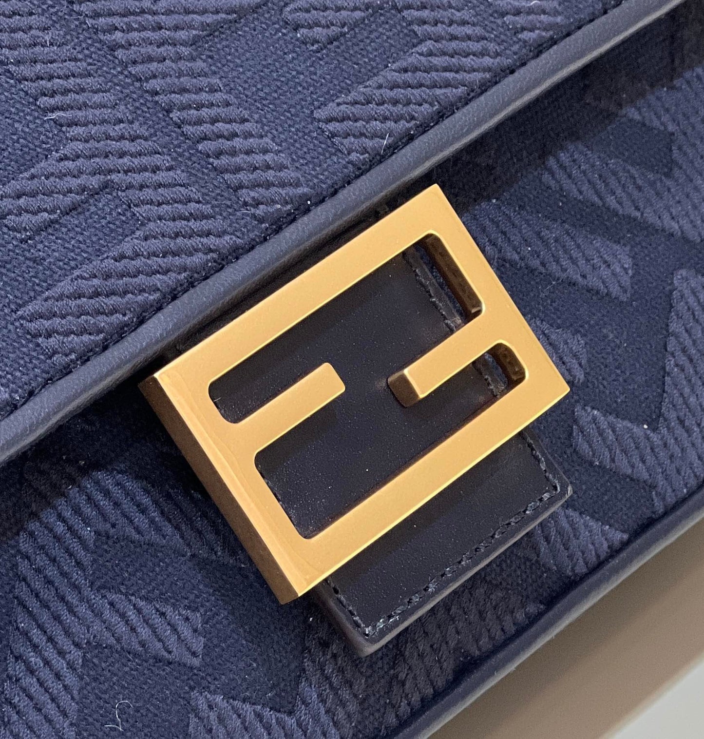 Fendi Baguette Dark Blue  Crossbody Bags