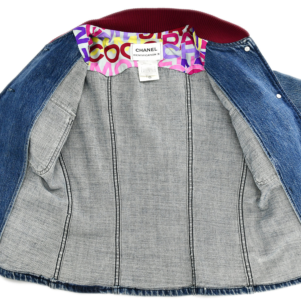 Chanel Single Breasted Denim Jacket Blue 00A #34