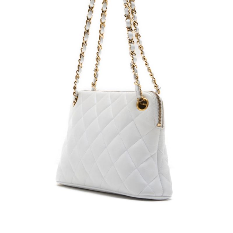 Chanel Matrasse Double Chain Shoulder   Charm  White  Shoulder Bag Mini Shoulder Bag  Bag Hybrid 【 Ship】  Yaboo Online