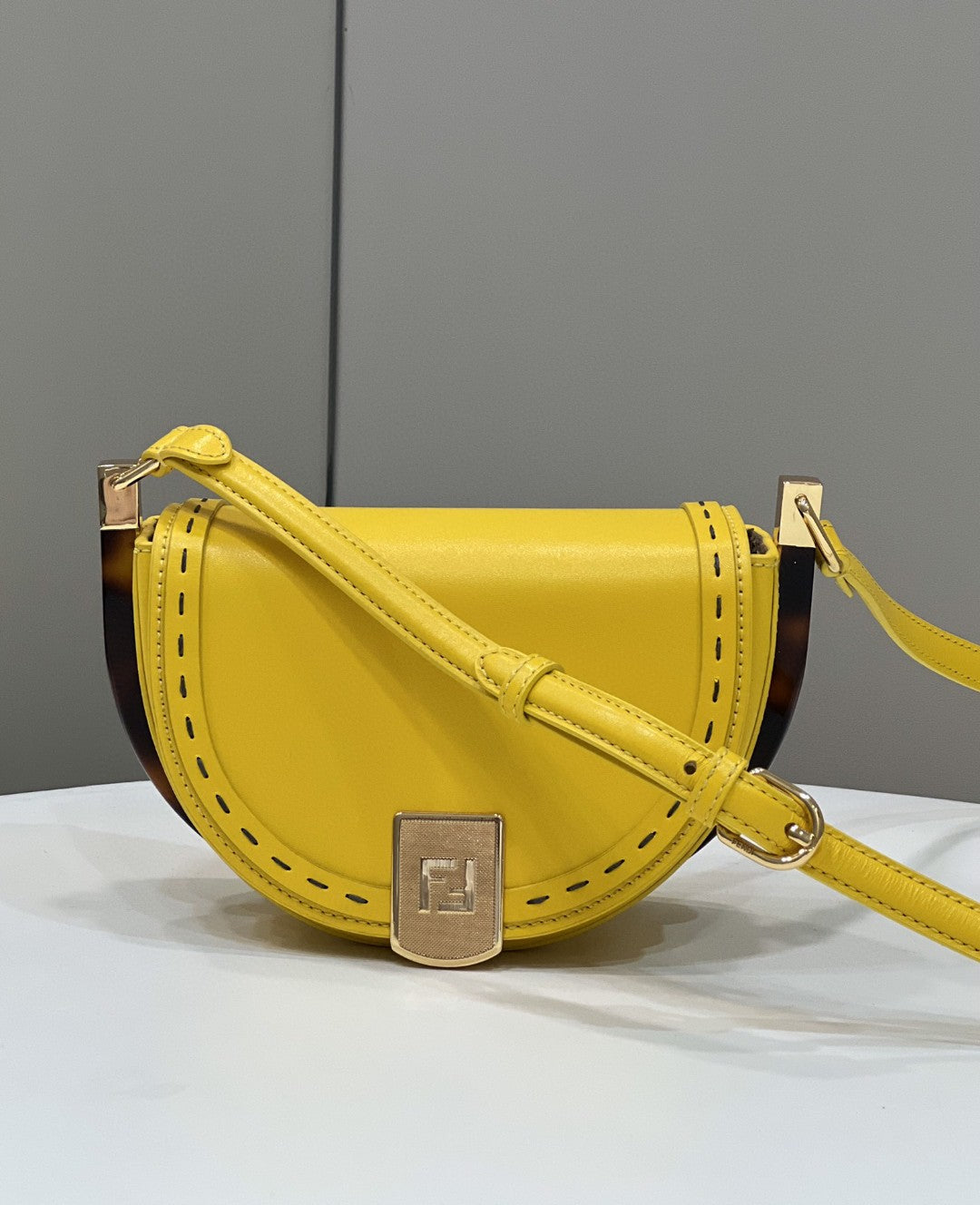 FI Moonlight Saddle Yellow Bag For Woman 19cm/7.5in