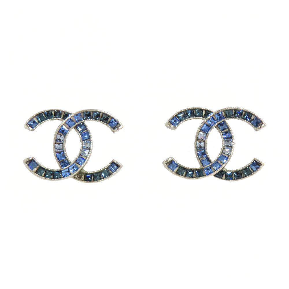 CHANEL Chanel Stud_Earrings Coco Blue Stone  1 vs A15P Blue Silver  Accessoires Jewelry