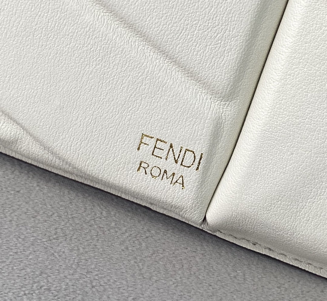 Fendi Bustine 2 Pockets Mini White Bag For Woman 16cm/6in