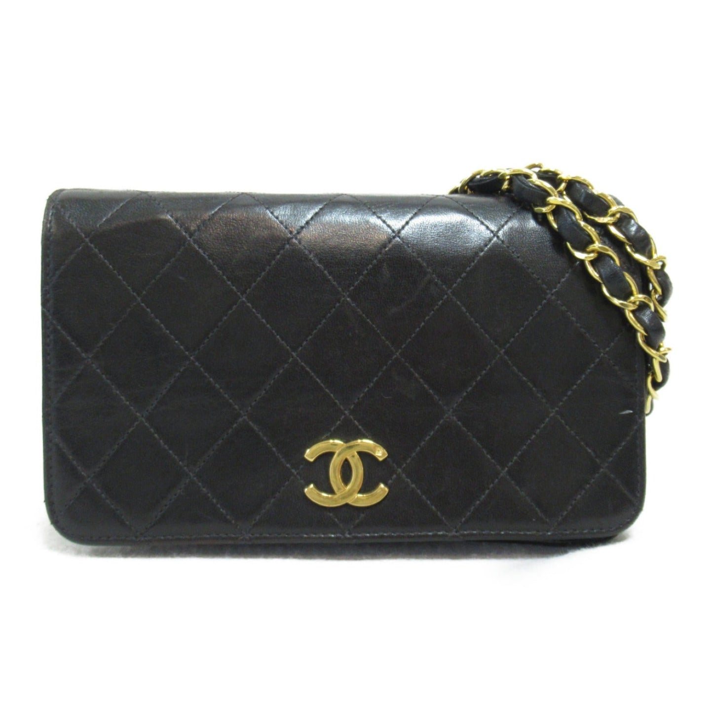 Chanel Mini Matrasse Push Lock Chain Shoulder Bag Shoulder Bag  (Sheep's Leather)  Black