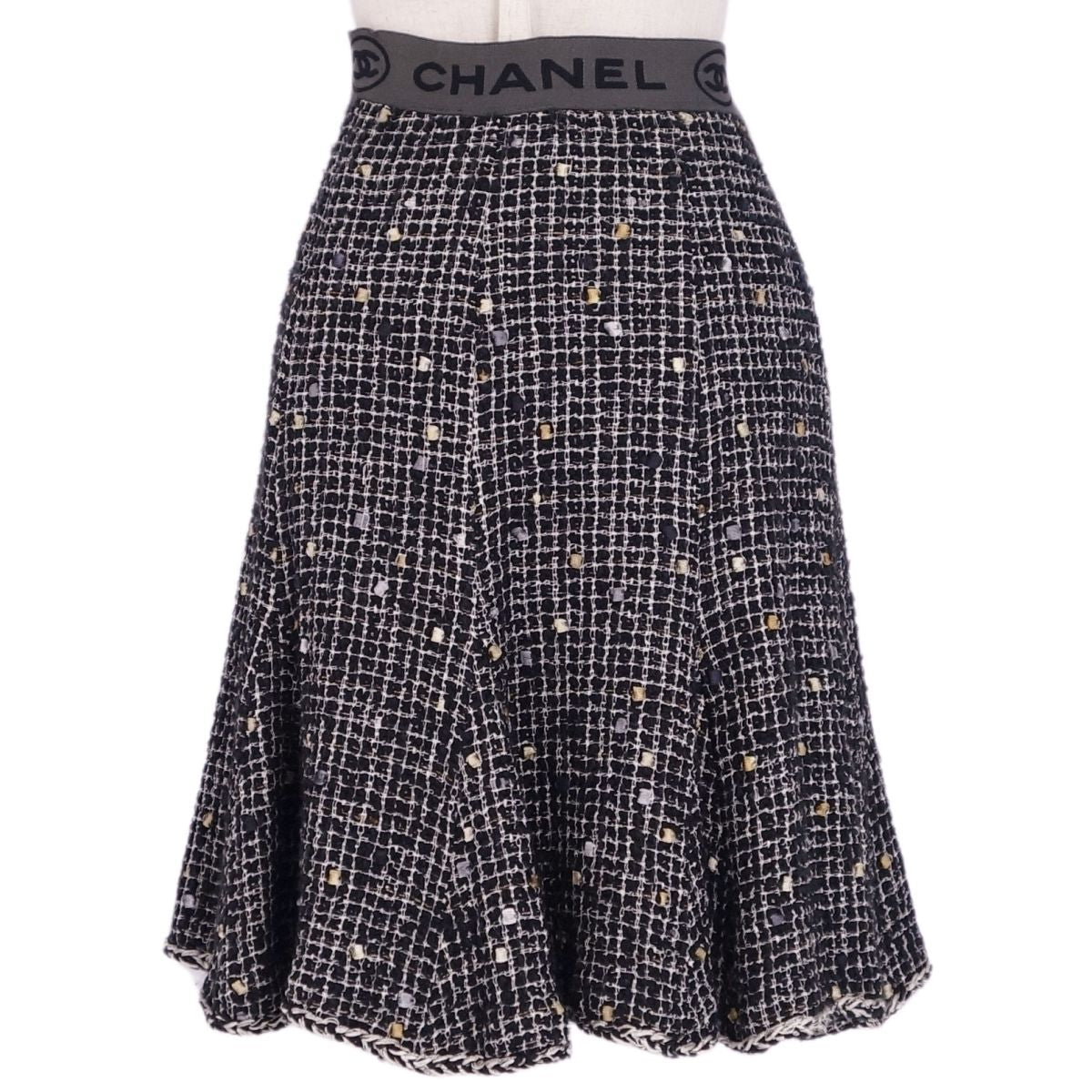 Chanel 06P Shirt Short  Tweed Coco Bottoms  36 Black